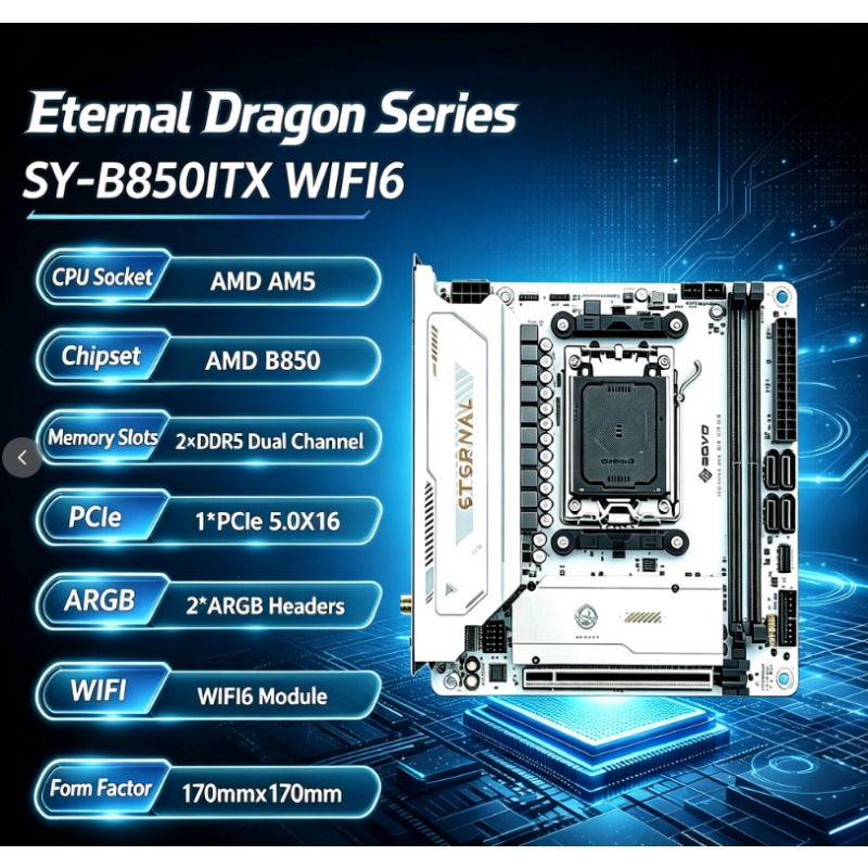 Ddr5 64Gb - Placa Base SY-B850ITX WIFI6 AMD Ryzen